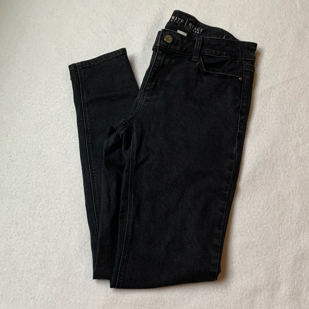 White House Black Market Black Wash Skinny Jeans